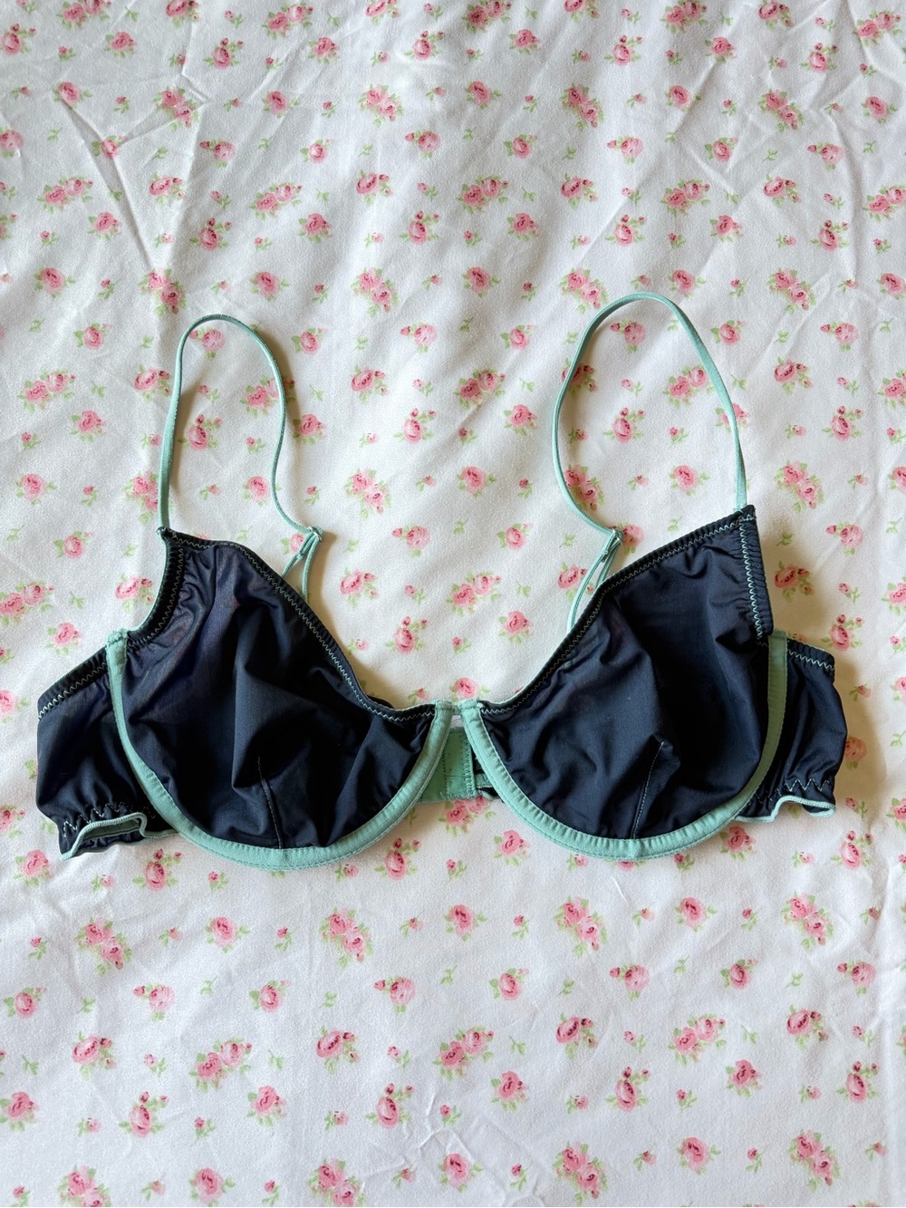Urban Outfitters Black Bra with Mint Trim - Women Intimates